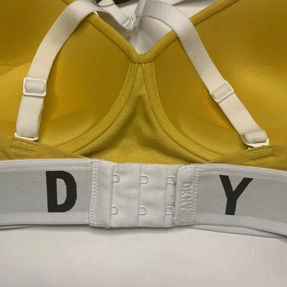 DKNY Bra Push Up Bra Cozy Boyfriend Yellow New - Picture 4 of 7